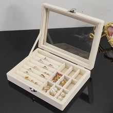 Load image into Gallery viewer, Jewelry Storage Box Earring Ring Necklace Organizers Storage Transparent Jewlery Holder Display Box for Jewelry  Classification
