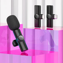 Load image into Gallery viewer, K11 Professional Wireless Lavalier Microphone for iPhone iPad Laptop Android Live Gaming Video Recording Interview Business Mic
