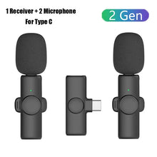 Load image into Gallery viewer, K11 Professional Wireless Lavalier Microphone for iPhone iPad Laptop Android Live Gaming Video Recording Interview Business Mic
