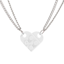 Load image into Gallery viewer, KISS WIFE Punk 2Pcs Heart Brick Couples Love Necklace For Lovers Women Men Elements Friendship Necklaces Valentines Jewelry
