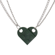 Load image into Gallery viewer, KISS WIFE Punk 2Pcs Heart Brick Couples Love Necklace For Lovers Women Men Elements Friendship Necklaces Valentines Jewelry
