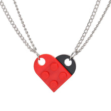 Load image into Gallery viewer, KISS WIFE Punk 2Pcs Heart Brick Couples Love Necklace For Lovers Women Men Elements Friendship Necklaces Valentines Jewelry
