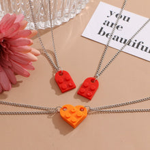 Load image into Gallery viewer, KISS WIFE Punk 2Pcs Heart Brick Couples Love Necklace For Lovers Women Men Elements Friendship Necklaces Valentines Jewelry
