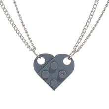 Load image into Gallery viewer, KISS WIFE Punk 2Pcs Heart Brick Couples Love Necklace For Lovers Women Men Elements Friendship Necklaces Valentines Jewelry
