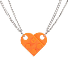 Load image into Gallery viewer, KISS WIFE Punk 2Pcs Heart Brick Couples Love Necklace For Lovers Women Men Elements Friendship Necklaces Valentines Jewelry
