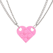Load image into Gallery viewer, KISS WIFE Punk 2Pcs Heart Brick Couples Love Necklace For Lovers Women Men Elements Friendship Necklaces Valentines Jewelry
