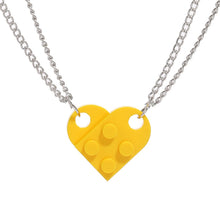 Load image into Gallery viewer, KISS WIFE Punk 2Pcs Heart Brick Couples Love Necklace For Lovers Women Men Elements Friendship Necklaces Valentines Jewelry
