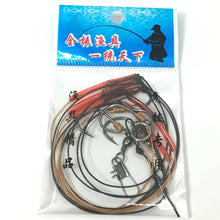 Load image into Gallery viewer, Fishhook High Carbon Steel Fishing Hooks with 5 Small Hooks Rigs Swivel Fishing Lures Pesca Lure String Hooks 5#-14#
