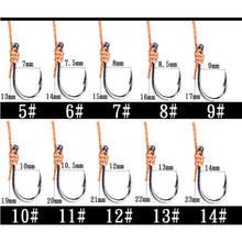 Load image into Gallery viewer, Fishhook High Carbon Steel Fishing Hooks with 5 Small Hooks Rigs Swivel Fishing Lures Pesca Lure String Hooks 5#-14#
