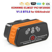 Load image into Gallery viewer, KONNWEI KW901 ELM327 V1.5 PIC18f25k80 Bluetooth 5.0 OBD2 Scanner ELM 327 V1 5 Auto OBD 2 Car Diagnostic Tools PK Vgate iCar2

