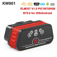 Load image into Gallery viewer, KONNWEI KW901 ELM327 V1.5 PIC18f25k80 Bluetooth 5.0 OBD2 Scanner ELM 327 V1 5 Auto OBD 2 Car Diagnostic Tools PK Vgate iCar2
