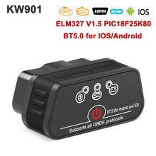 Load image into Gallery viewer, KONNWEI KW901 ELM327 V1.5 PIC18f25k80 Bluetooth 5.0 OBD2 Scanner ELM 327 V1 5 Auto OBD 2 Car Diagnostic Tools PK Vgate iCar2
