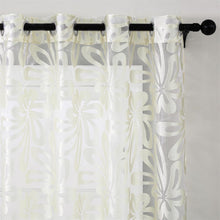 Load image into Gallery viewer, Brown Short Geometric Tulle Voile Hall Curtains for Living Room Bedroom Kitchen Curtain Shade Window Voile Curtain Fabric Drapes
