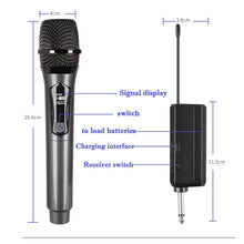 Load image into Gallery viewer, Karaoke Wireless Microphone Dynamic VHF Handheld Professional Mic For Sing Party Speech Church Club Show Meeting Room Home
