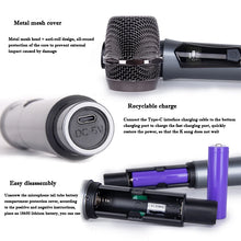 Load image into Gallery viewer, Karaoke Wireless Microphone Dynamic VHF Handheld Professional Mic For Sing Party Speech Church Club Show Meeting Room Home
