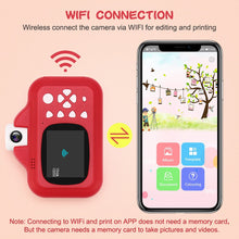 Load image into Gallery viewer, Kids Camera WIFI Instant Print Camera Thermal Printer Wireless WIFI Phone Printer 32GB Card 1080P HD Children Digital Camera Toy
