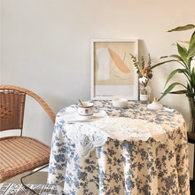Load image into Gallery viewer, Korean Ins Floral Tablecloths Retro Cotton Linen Coffee Table Dining Cover Table Cloth Picnic Photo Background Cloth Room Decor
