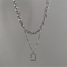 Load image into Gallery viewer, Korean Stainless Steel Choker Layered Necklace Women Punk Trendy Dainty Chain Statement Pendant Hip Hop Jewelry
