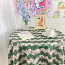 Load image into Gallery viewer, Korean Style Flower Print Table Cloth Coffee Table Dining Cover TableCloth Dining Table Cushion Tea Table Picnic Cloth
