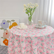 Load image into Gallery viewer, Korean Style Flower Print Table Cloth Coffee Table Dining Cover TableCloth Dining Table Cushion Tea Table Picnic Cloth
