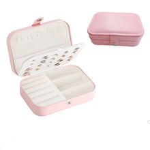 Load image into Gallery viewer, Korean Version Simple Ins Style Portable Jewelry Storage Box 2023 New High-end Exquisite Large Capacity Travel Jewelry Bag
