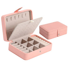 Load image into Gallery viewer, Korean Version Simple Ins Style Portable Jewelry Storage Box 2023 New High-end Exquisite Large Capacity Travel Jewelry Bag

