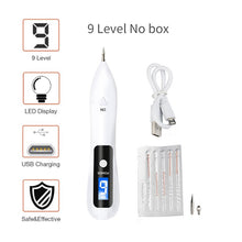 Load image into Gallery viewer, LCD Face Plasma Pen Skin tag remover pen Tattoo removal Black dot Dark Spot verrgas pencil remove warts Laser Mole Removal tools
