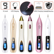 Load image into Gallery viewer, LCD Face Plasma Pen Skin tag remover pen Tattoo removal Black dot Dark Spot verrgas pencil remove warts Laser Mole Removal tools
