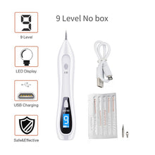 Load image into Gallery viewer, LCD Face Plasma Pen Skin tag remover pen Tattoo removal Black dot Dark Spot verrgas pencil remove warts Laser Mole Removal tools
