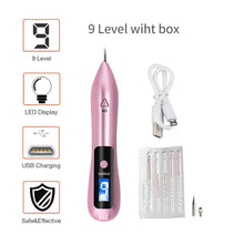 Load image into Gallery viewer, LCD Face Plasma Pen Skin tag remover pen Tattoo removal Black dot Dark Spot verrgas pencil remove warts Laser Mole Removal tools
