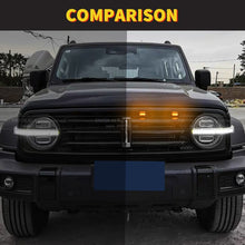 Load image into Gallery viewer, LED Front Grille Marker Lights w/Projector Lens Assembly Compatible with Cars, Pickups, Trucks, SUV, Trailer, 3000K Amber
