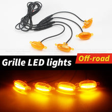 Load image into Gallery viewer, LED Front Grille Marker Lights w/Projector Lens Assembly Compatible with Cars, Pickups, Trucks, SUV, Trailer, 3000K Amber
