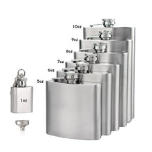 Load image into Gallery viewer, Stainless Steel Hip Flask with Funnel Pocket Hip Flask Alcohol Whiskey Hip Flask Screw Cap
