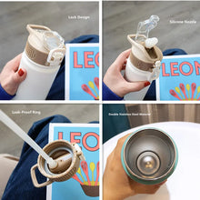 Load image into Gallery viewer, Large Capacity Double Stainless Steel Thermos Mug With Straw Portable Vacuum Flasks Creative Thermal Bottle Tumbler Thermocup
