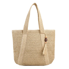 Load image into Gallery viewer, Large Capacity Weave Tote Summer Beach Straw Handbag Tassel Design Female Bohemian Shoulder Bag for Women Ladies Travel Bag
