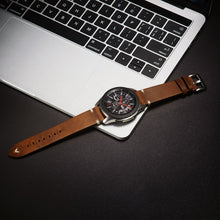 Load image into Gallery viewer, Leather Watchband Black Dark Brown Oil Wax Leather Watch Strap Italian 18mm 20mm 22mm Quick Release Watch Belt Handmade
