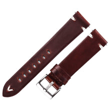 Load image into Gallery viewer, Leather Watchband Black Dark Brown Oil Wax Leather Watch Strap Italian 18mm 20mm 22mm Quick Release Watch Belt Handmade
