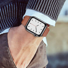 Load image into Gallery viewer, Leather strap For Apple watch band 44mm 40mm 38mm 42mm iWatch Single tour bracelet Apple watch 5 4 3 se 6
