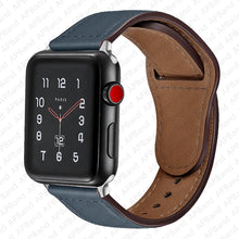 Load image into Gallery viewer, Leather strap For Apple watch band 44mm 40mm 42mm 38mm 44 mm Smartwatch Accessories wristband bracelet iWatch 3 4 5 SE 6 7
