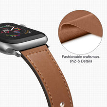 Load image into Gallery viewer, Leather strap For Apple watch band 44mm 40mm 42mm 38mm 44 mm Smartwatch Accessories wristband bracelet iWatch 3 4 5 SE 6 7
