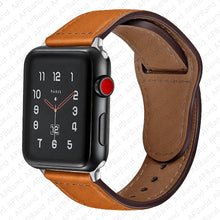 Load image into Gallery viewer, Leather strap For Apple watch band 44mm 40mm 42mm 38mm 44 mm Smartwatch Accessories wristband bracelet iWatch 3 4 5 SE 6 7
