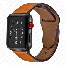Load image into Gallery viewer, Leather strap For Apple watch band 44mm 40mm 42mm 38mm 44 mm Smartwatch Accessories wristband bracelet iWatch 3 4 5 SE 6 7

