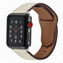Load image into Gallery viewer, Leather strap For Apple watch band 44mm 40mm 42mm 38mm 44 mm Smartwatch Accessories wristband bracelet iWatch 3 4 5 SE 6 7
