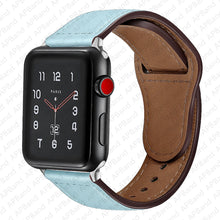 Load image into Gallery viewer, Leather strap For Apple watch band 44mm 40mm 42mm 38mm 44 mm Smartwatch Accessories wristband bracelet iWatch 3 4 5 SE 6 7
