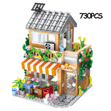 Load image into Gallery viewer, MOC Creative Flower Bouquet Store House Model Building Block City View Holiday Summer Coffee Shop Bricks Girls Toys Kids Gifts
