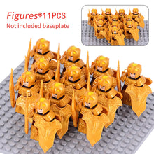 Load image into Gallery viewer, MOC Medieval Dwarf Warrior Elves Knights lotr Figures Building Blocks Accessories Armor Shield Weapon DIY Toys For Children gift
