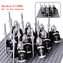 Load image into Gallery viewer, MOC Medieval Dwarf Warrior Elves Knights lotr Figures Building Blocks Accessories Armor Shield Weapon DIY Toys For Children gift
