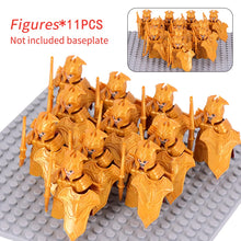 Load image into Gallery viewer, MOC Medieval Dwarf Warrior Elves Knights lotr Figures Building Blocks Accessories Armor Shield Weapon DIY Toys For Children gift
