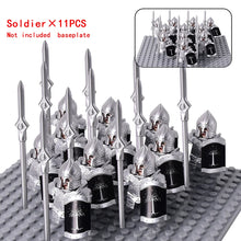Load image into Gallery viewer, MOC Medieval Dwarf Warrior Elves Knights lotr Figures Building Blocks Accessories Armor Shield Weapon DIY Toys For Children gift
