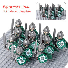Load image into Gallery viewer, MOC Medieval Dwarf Warrior Elves Knights lotr Figures Building Blocks Accessories Armor Shield Weapon DIY Toys For Children gift
